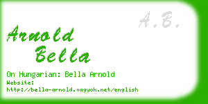 arnold bella business card